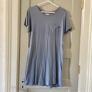 Upwest Perfect T-Shirt Dress in Stormy Blue